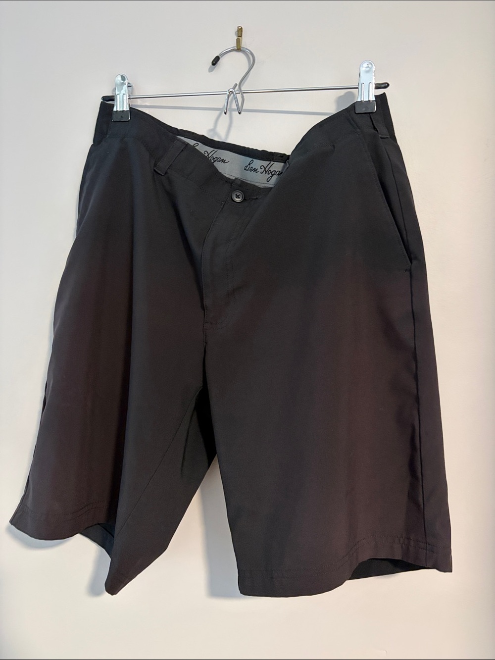 Hogan Black Men's Flat Front Shorts
